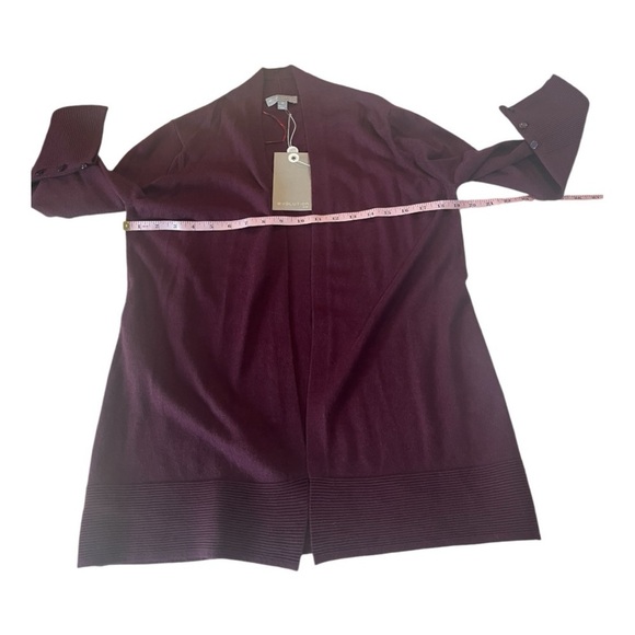 Stitch Fix Cranberry Super Soft Open Front Cardifan 3/4 Button Detail Sleeves - Picture 8 of 11